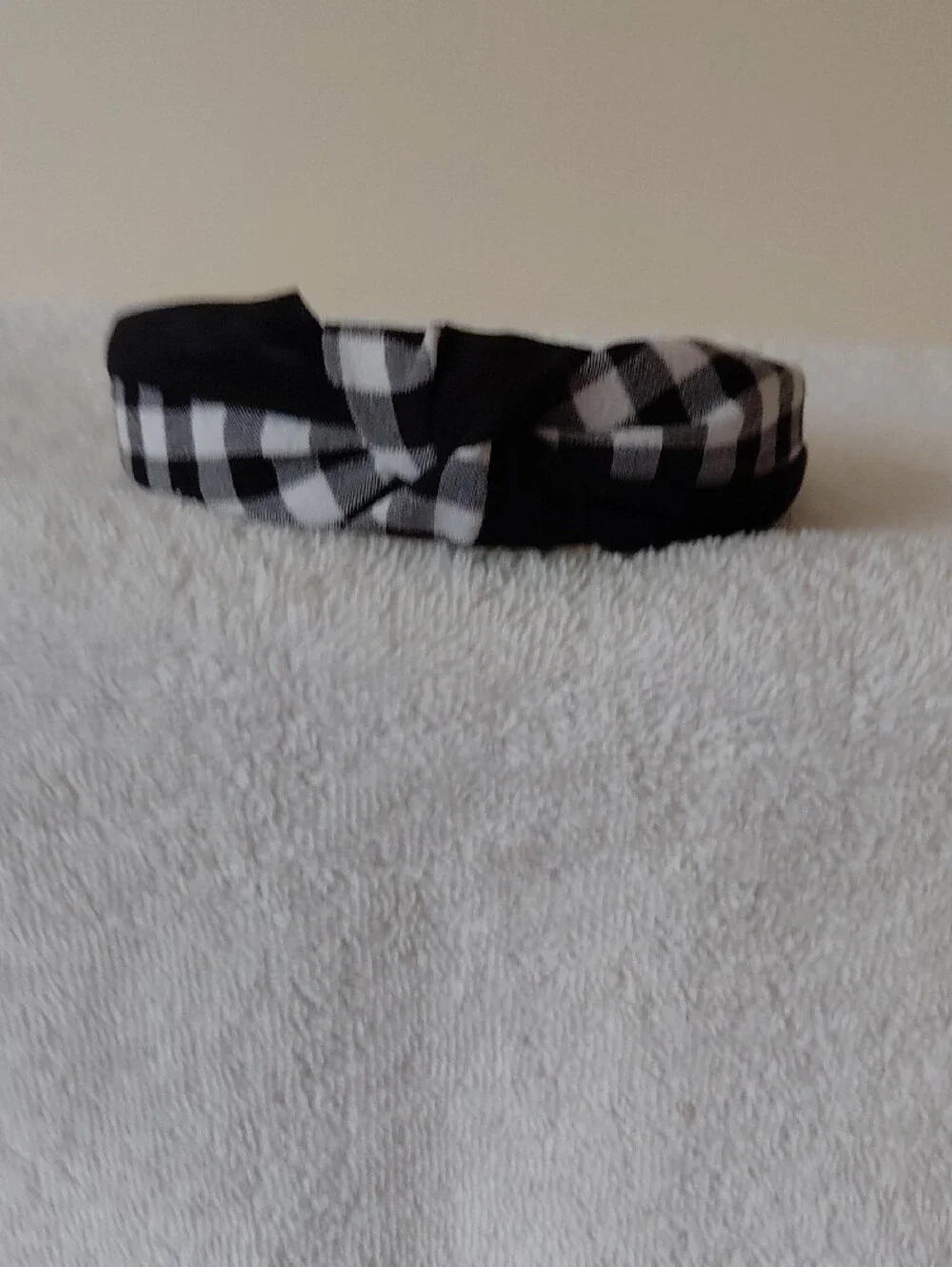 Black & White Gingham Knot Headband - Women Accessories